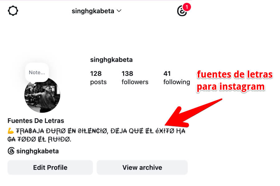 Fuentes de letras para Instagram